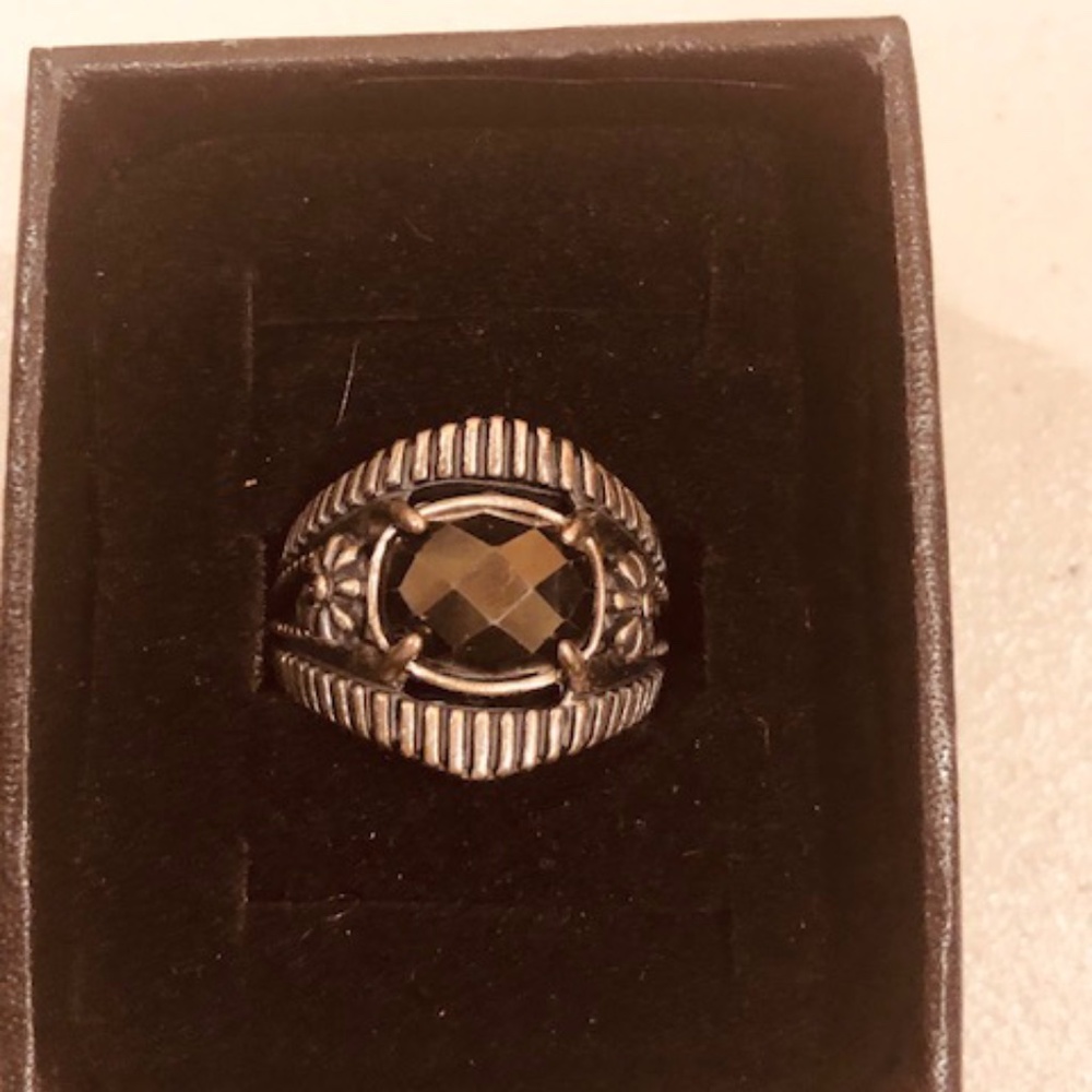 Carolyn Pollack Jennifer Nettles black hematite ring, approx 7.5